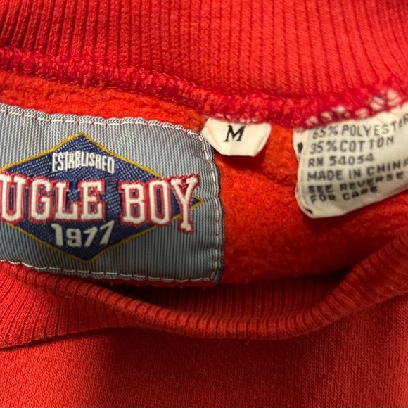 Bugle Boy 1977 Women's Red Medium Sweatshirt Long Sleeve - Picture 4 of 9